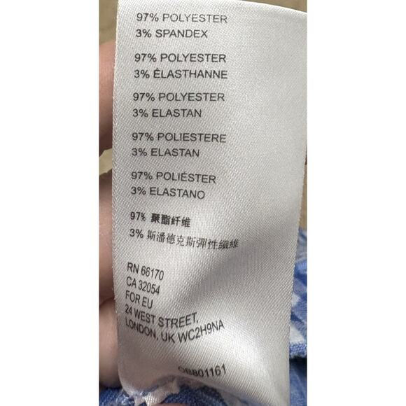 Urban Outfitters Blue White Gingham Flare Pants Size Small Stretch Pull-On - Picture 4 of 5